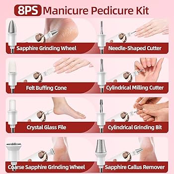 Amazon.com: Cordless Electric Nail File Set, Portable